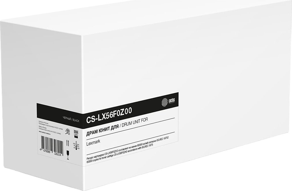 Блок фотобарабана Cactus CS-LX56F0Z00 ч/б:60000стр. для MS321/421/521/621/MX321/522 Lexmark Блок фотобарабана Cactus CS-LX56F0Z00 ч/б:60000стр. для MS321/421/521/621/MX321/522 Lexmark