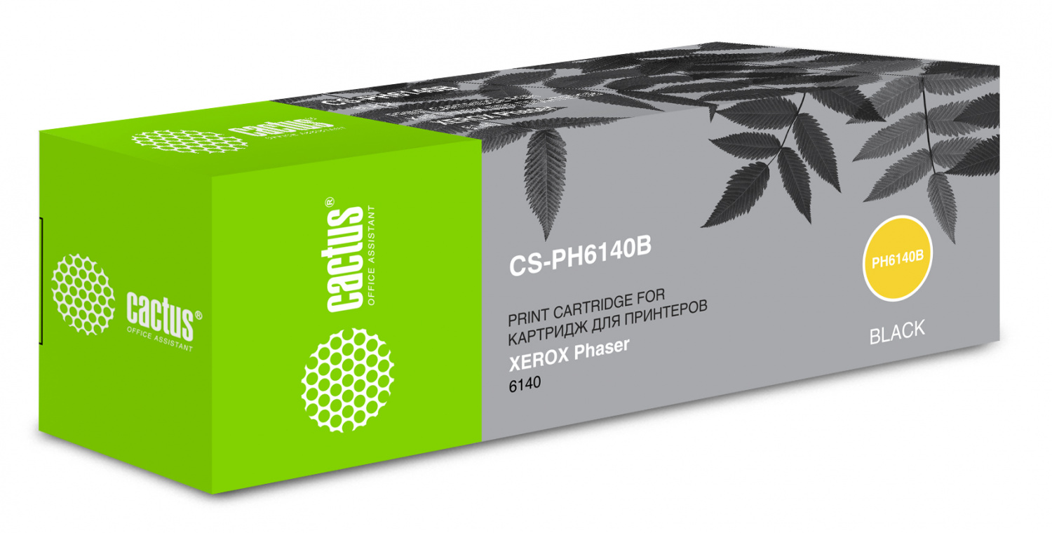 Картридж лазерный Cactus CS-PH6140B 106R01484 черный (2600стр.) для Xerox Phaser 6140