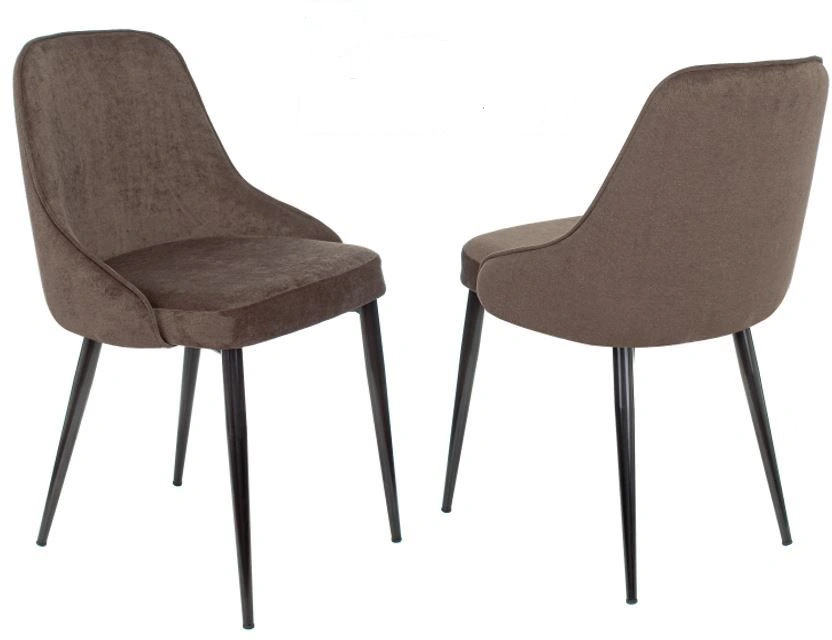 Стул для дома Бюрократ CH-K3_2 комплект 2шт коричневый Light 10 металл черный на ножках (CH-K3_1/LT10_2)