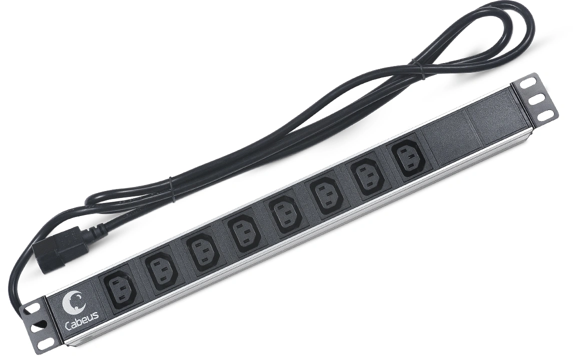 Блок распределения питания Cabeus PDU-8I-2IEC гор.размещ. 8xC13 10A IEC-320-C14 2м