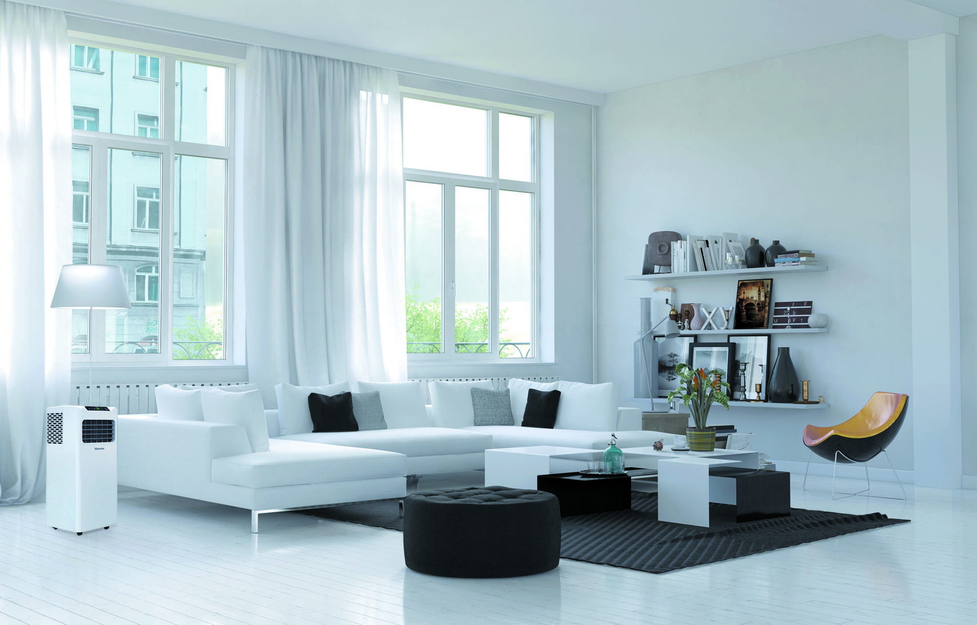 Кондиционер мобильный Hisense W-series AP-07CR4GKWS00 белый площ.14м2