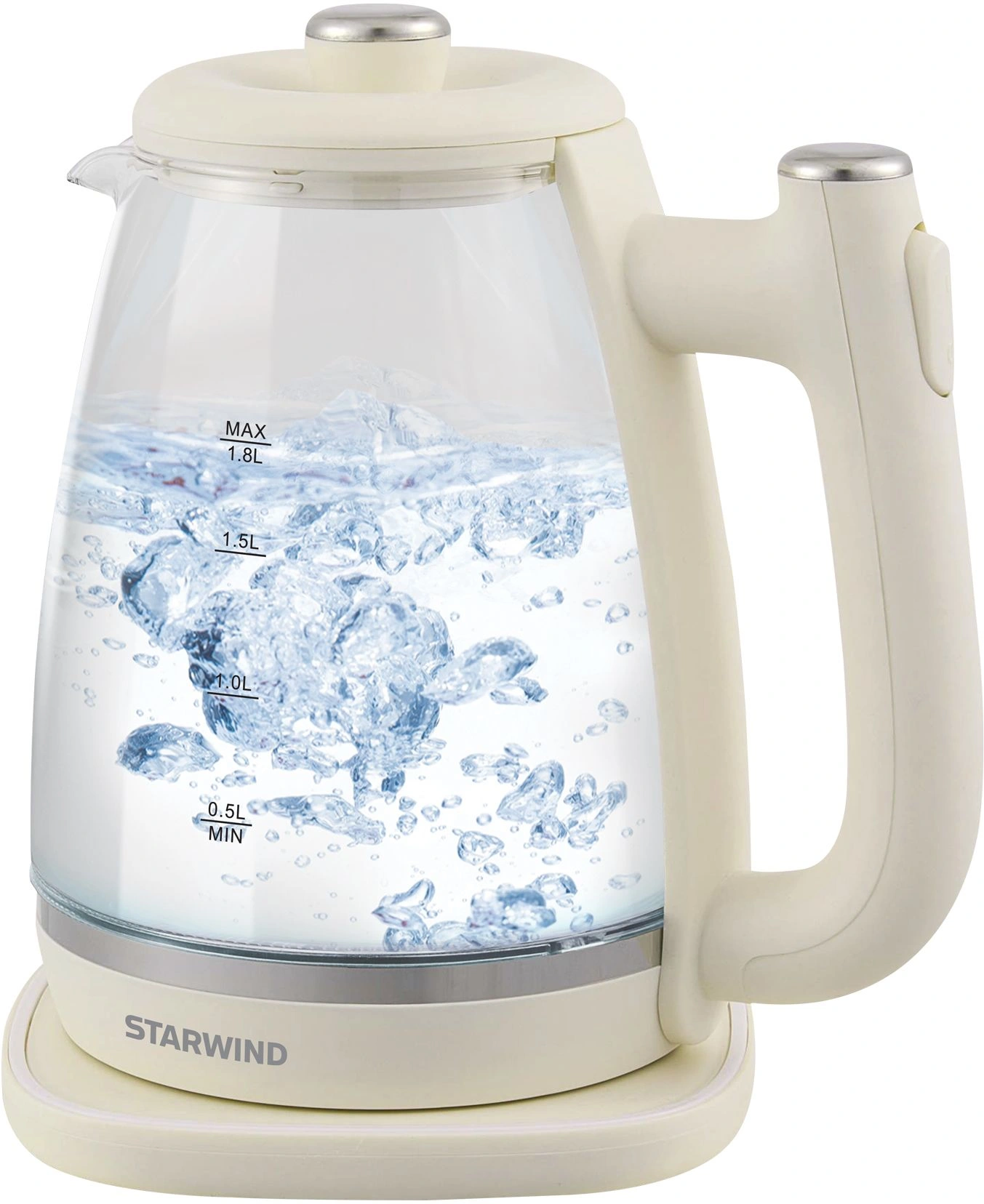 Чайник электрический Starwind SKG4042 1.8л. 1800Вт слоновая кость корпус: стекло Чайник электрический Starwind SKG4042 1.8л. 1800Вт слоновая кость корпус: стекло