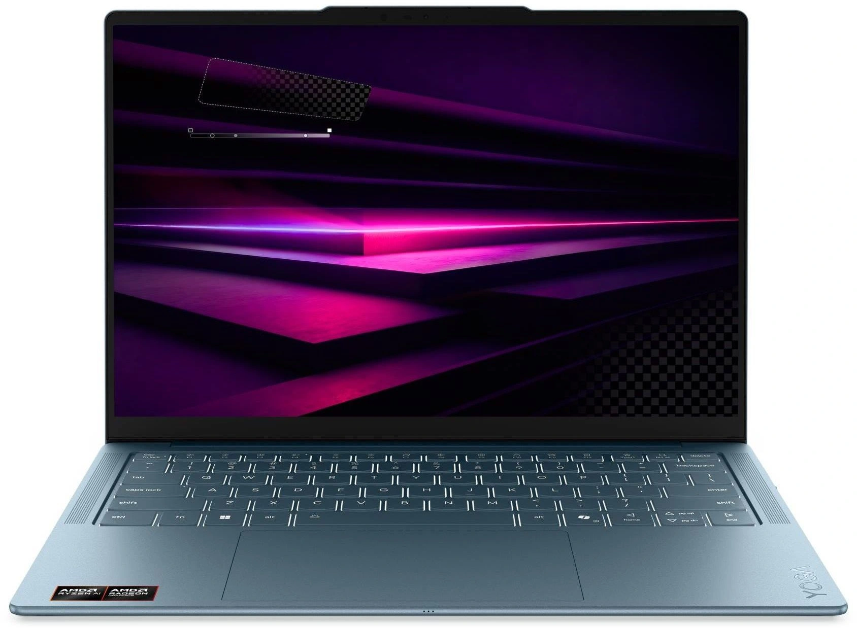 Ноутбук Lenovo Yoga Slim7 14AGP11 Ryzen AI 7 445 16Gb SSD1Tb AMD Radeon 840M 14" OLED Touch WUXGA (1920x1200) Windows 11 Home turquoise WiFi BT Cam (83QS004CRK)