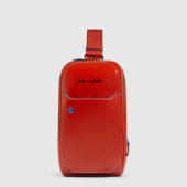 Рюкзак слинг мужской Piquadro Blue Square CA6898B2/MO красное дерево кожа