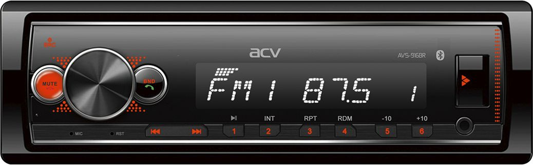 Автомагнитола ACV AVS-916BR 1DIN 4x50Вт v4.0 (36694)