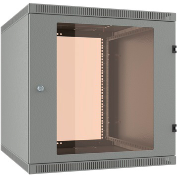 Шкаф коммутационный NT Wallbox Light 18-63 G (467090) настенный 18U 600x350мм пер.дв.стекл несъемн.бок.пан. направл.под закл.гайки 100кг серый 300мм 23кг 880мм IP20 сталь