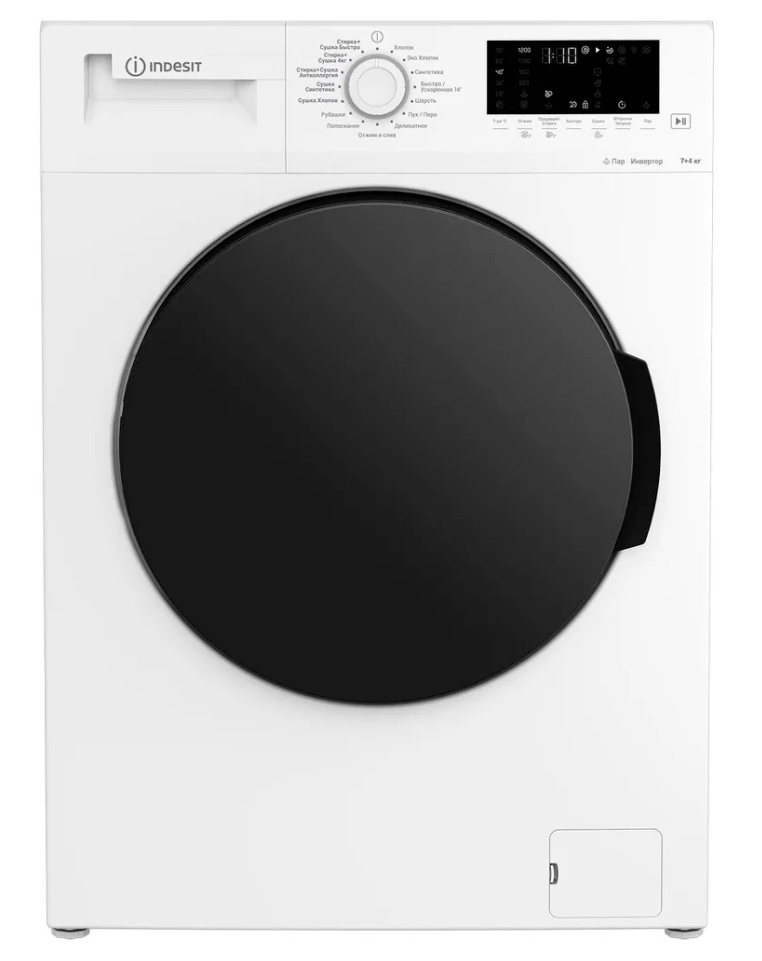 Стиральная машина Indesit WDS 7428 C7S VW класс: B загр.фронтальная макс.:7кг (с сушкой) белый инвертер