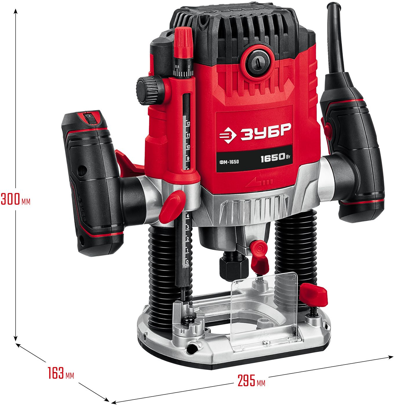 Фрезер Зубр ФМ-1650 1650Вт 26000об/мин макс.ход:50мм