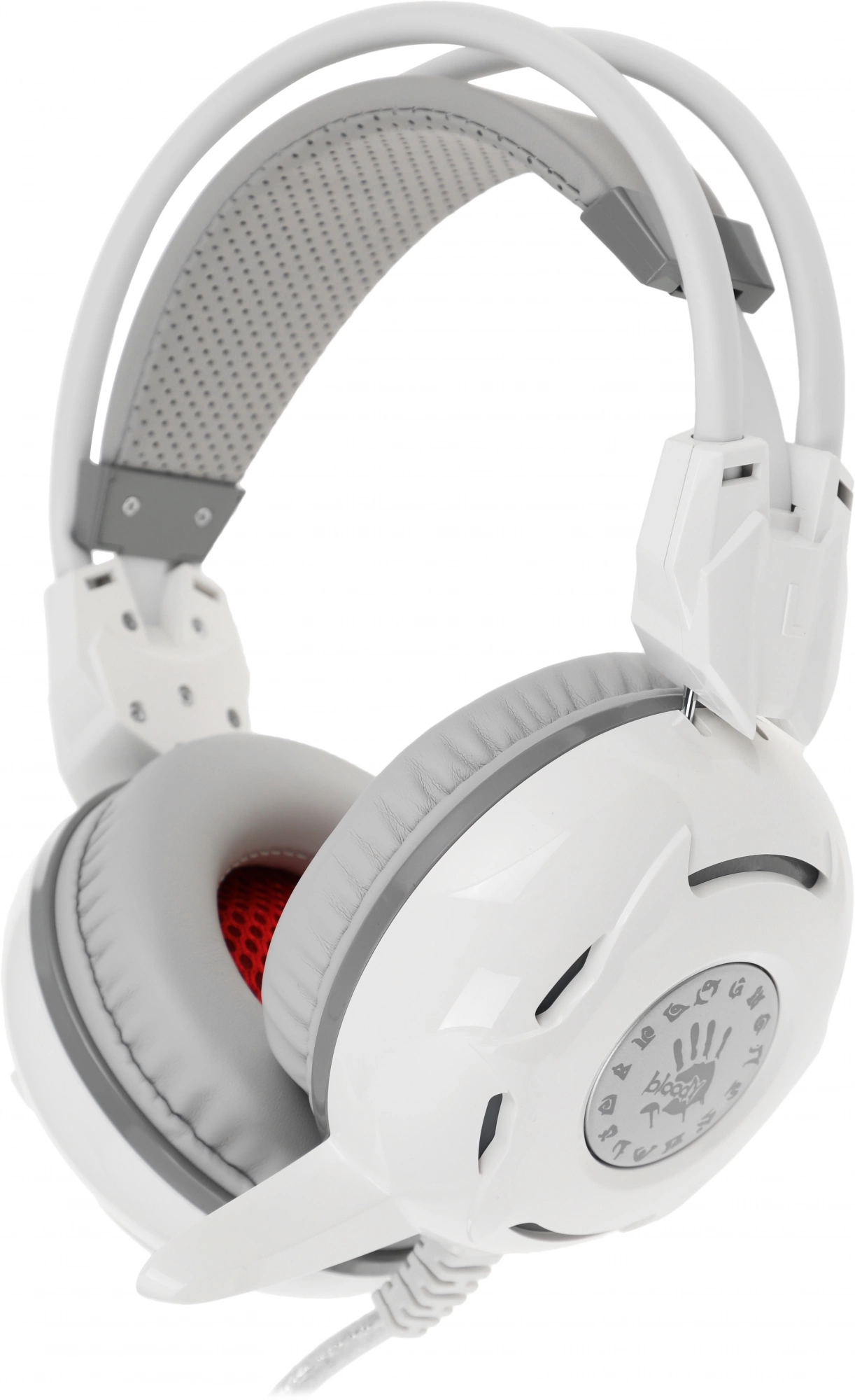 Наушники с микрофоном A4Tech Bloody G300 белый/серый 1.8м мониторные оголовье (G300 WHITE+GREY)