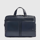 Деловая сумка мужская Piquadro Philip CA6793W136/BLU с отделением для ноутбука 15.6" синяя натур.кожа