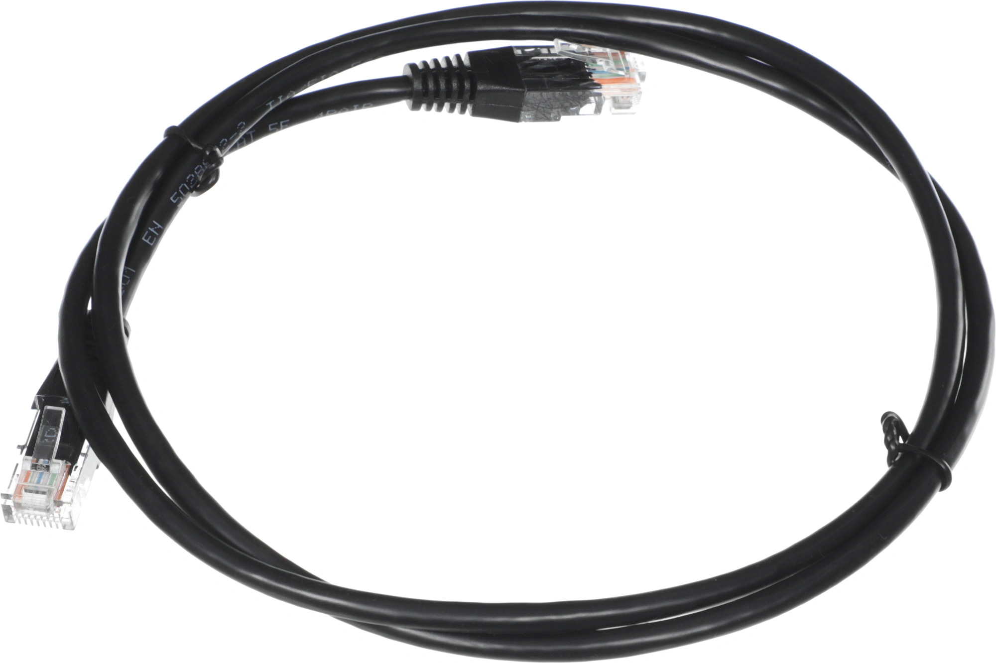 Патч-корд Lanmaster TWT-45-45-1.0-BK UTP RJ-45 вил.-вилка RJ-45 кат.5E 1м черный ПВХ (уп.:1шт)