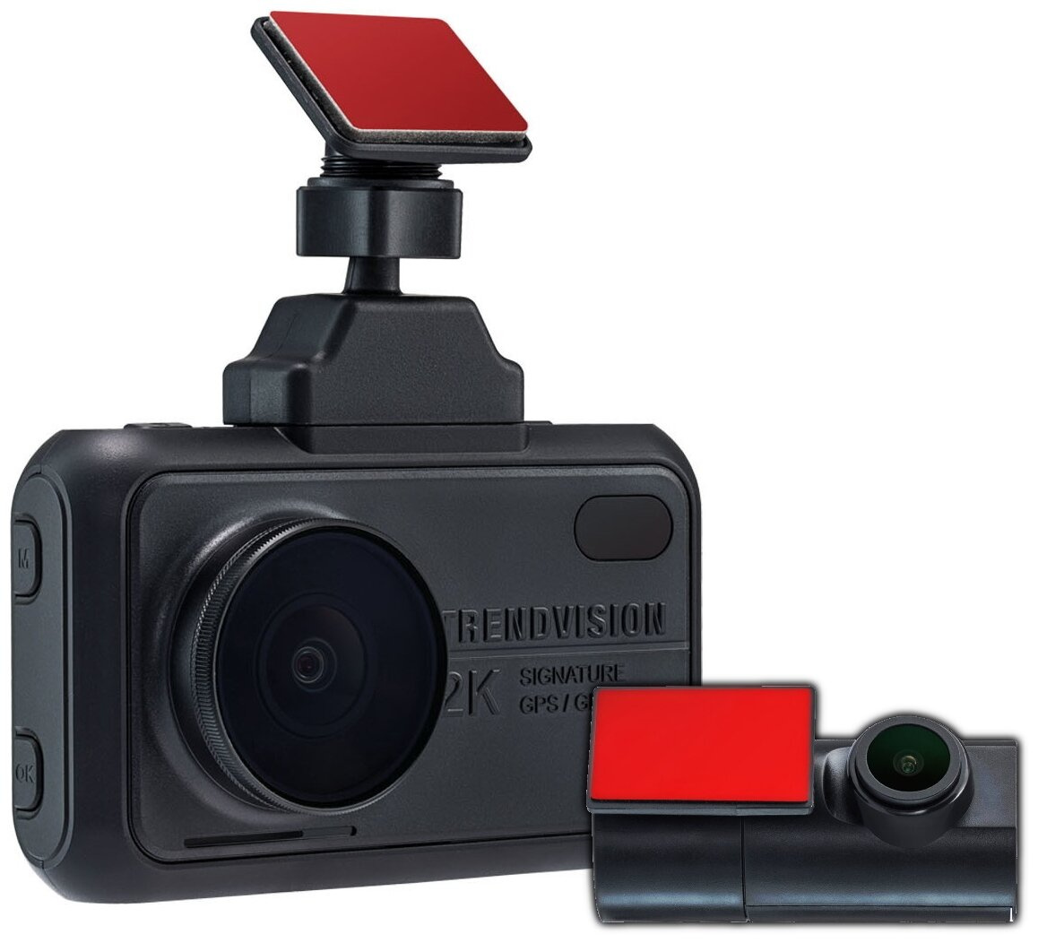 Видеорегистратор с радар-детектором TrendVision Hybrid Signature EVO Wi 2CH черный 1296p 135гр. GPS NTK96675