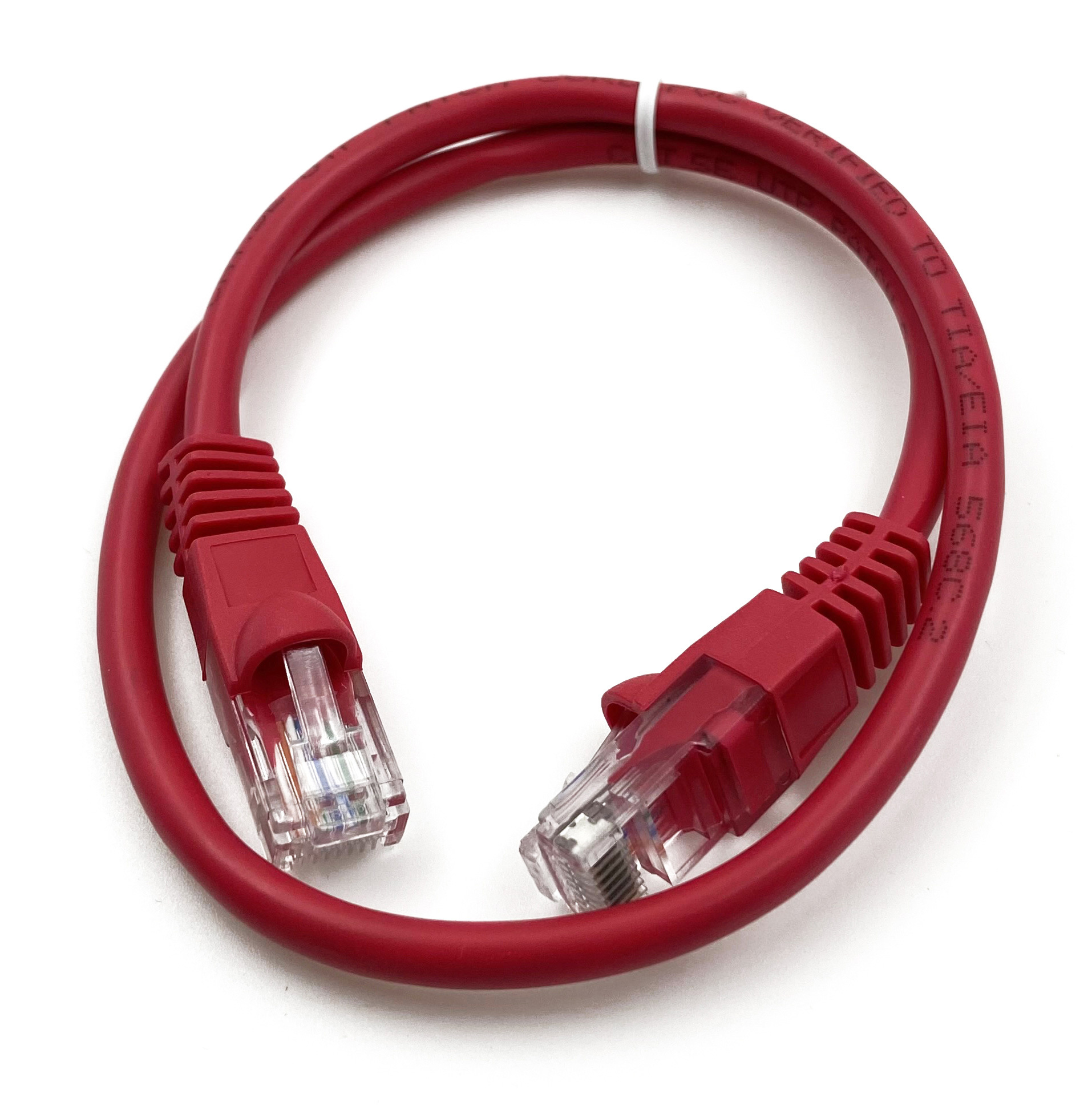 Патч-корд Buro UTP-5E-0.5M-R UTP 4 пары cat.5E CCA molded 0.5м красный RJ-45 (m)-RJ-45 (m)