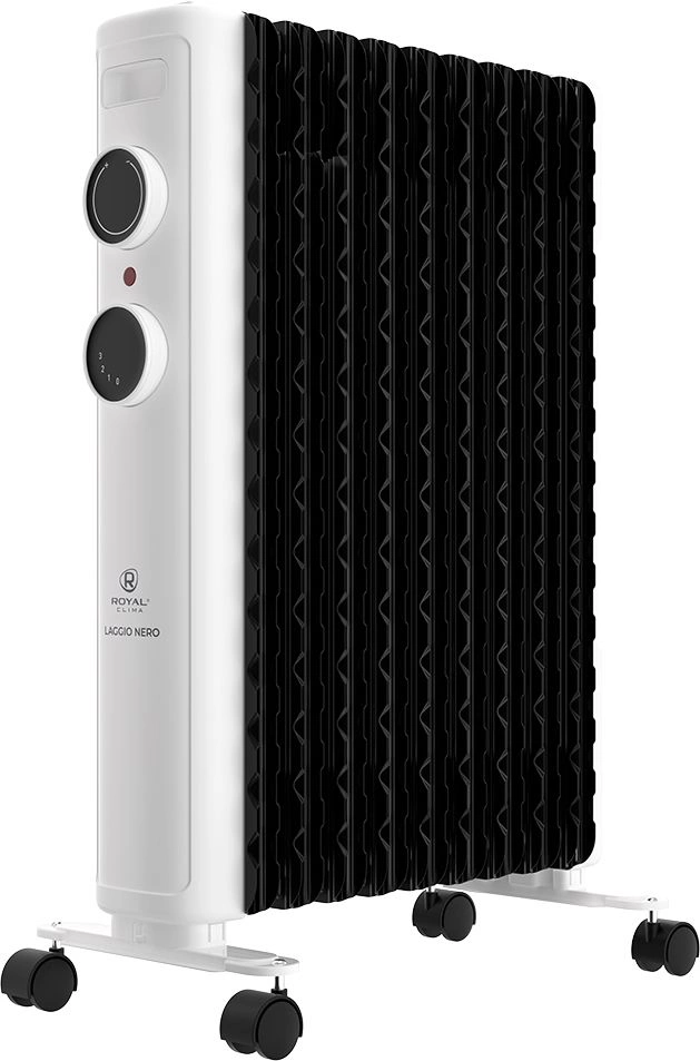 Радиатор масляный Royal Clima Laggio Nero ROR-LN9-2000M 2000Вт белый/серый