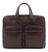 Деловая сумка Piquadro Blue Square Revamp CA6105B2V/MO с отделением для ноутбука 14" коричневая натур.кожа