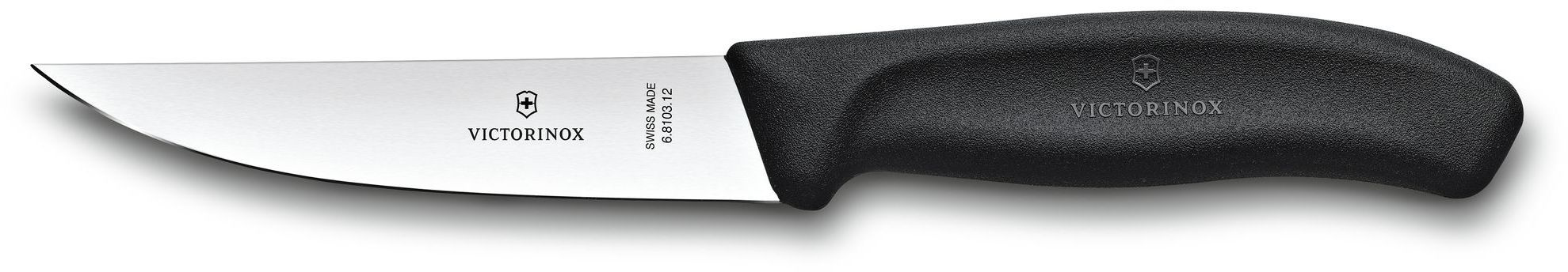 Нож кухонный Victorinox Swiss Classic (6.8103.12B) стальной разделочный лезв.120мм прямая заточка черный блистер