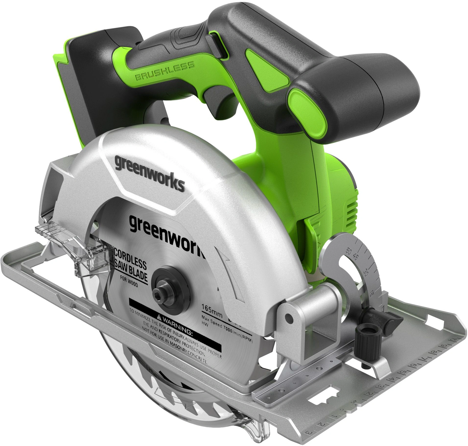 Циркулярная пила (дисковая) Greenworks GD24CS165 (ручная) D диска.:165мм (1501607)