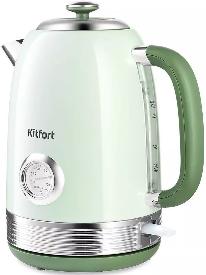 Чайник электрический Kitfort КТ-6604 1.7л. 2200Вт мятный корпус: металл/пластик