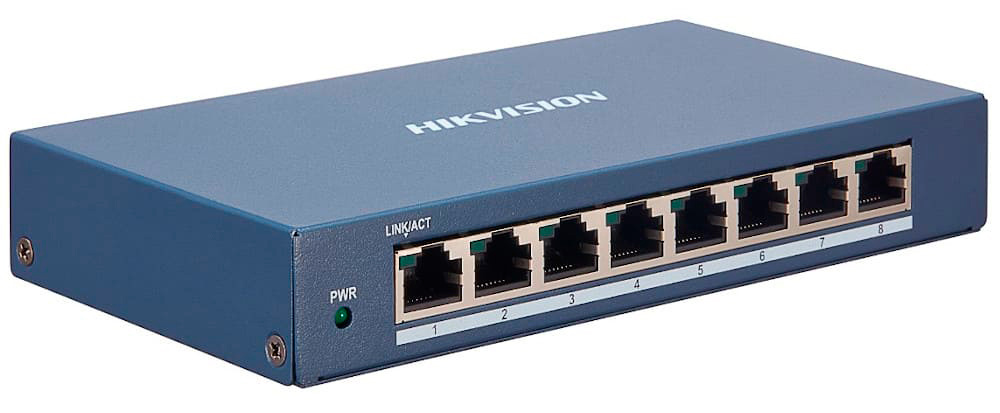 Коммутатор Hikvision DS-3E1508-EIV2 (L2) 8x1Гбит/с управляемый