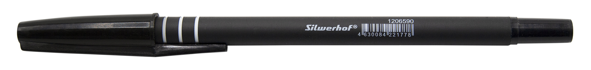 Ручка шариков. Silwerhof Silken черный d=0.7мм черн. черн. сменный стержень линия 0.5мм