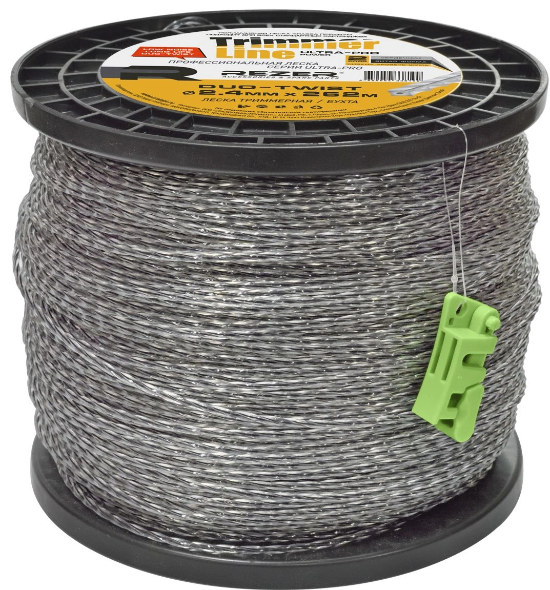 Леска для садовых триммеров Rezer Ultra-pro Duo-Twist d=2.4мм L=262м (03.007.00134)