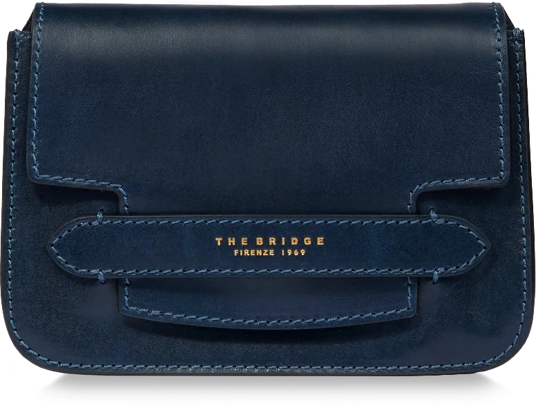Сумка женская The Bridge Lucrezia 04192001/YH темно-синяя натур.кожа