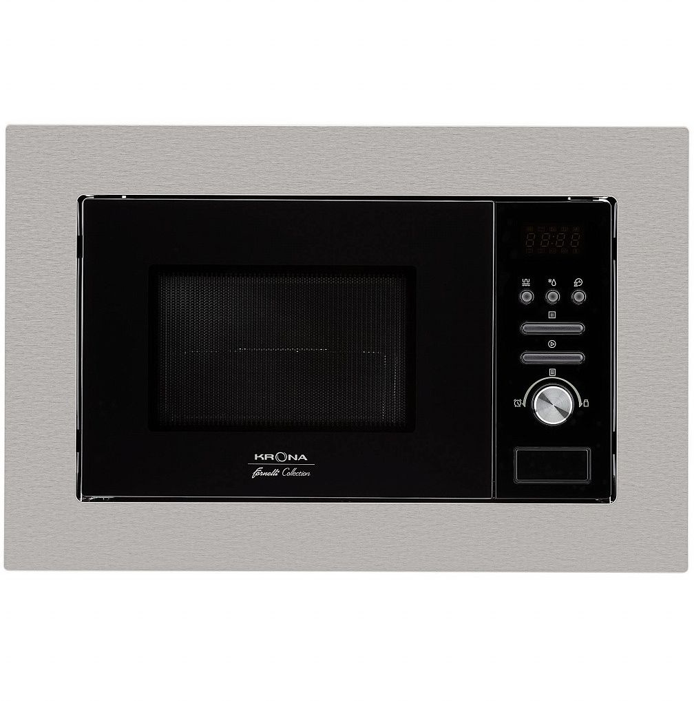 Микроволновая печь Krona Argento 60 IX 20л. 800Вт нержавеющая сталь/черный (встраиваемая)