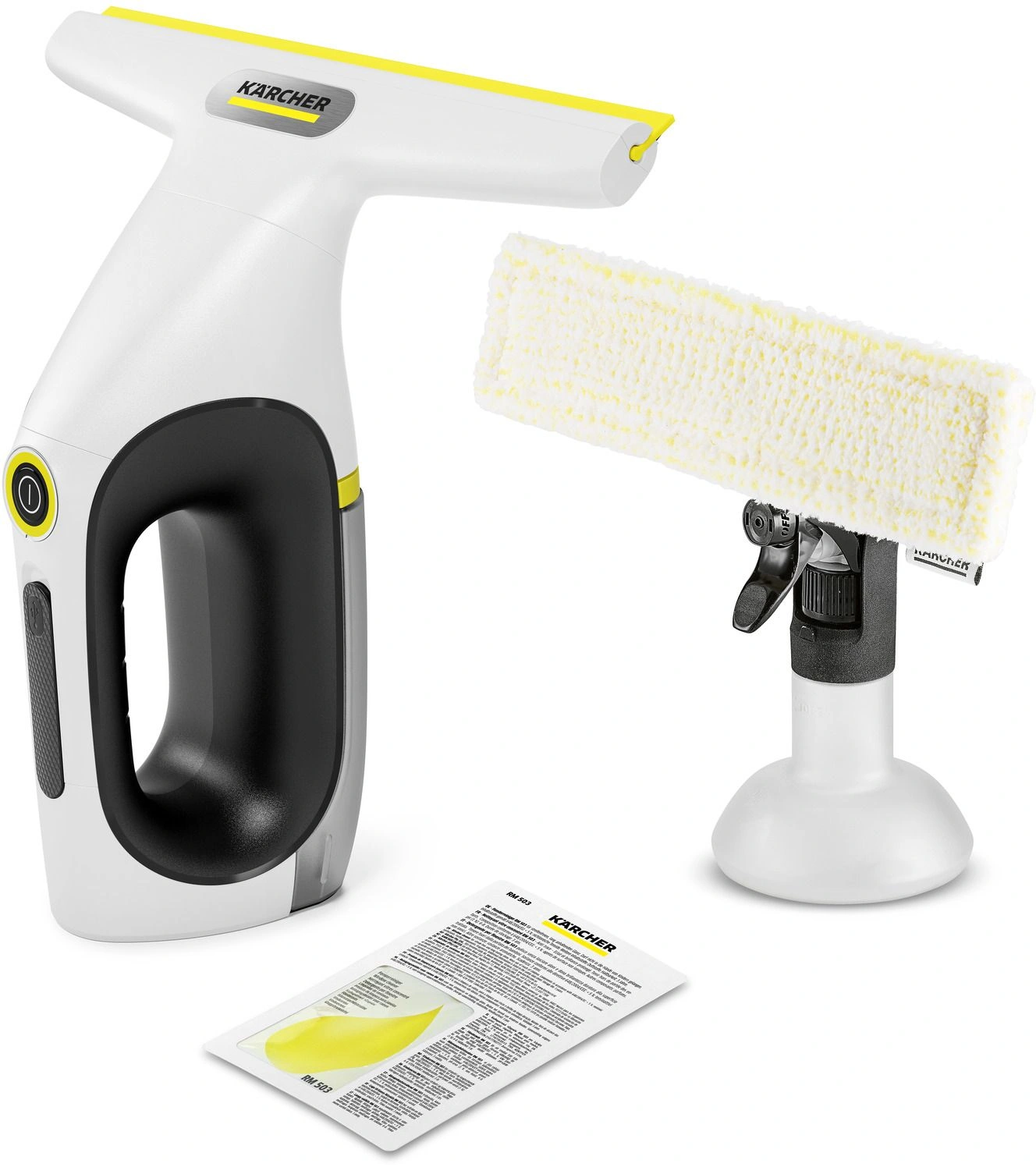 Мойщик окон Karcher WV 2 Universal Care шир.скреб.:280мм пит.:от аккум. белый/желтый