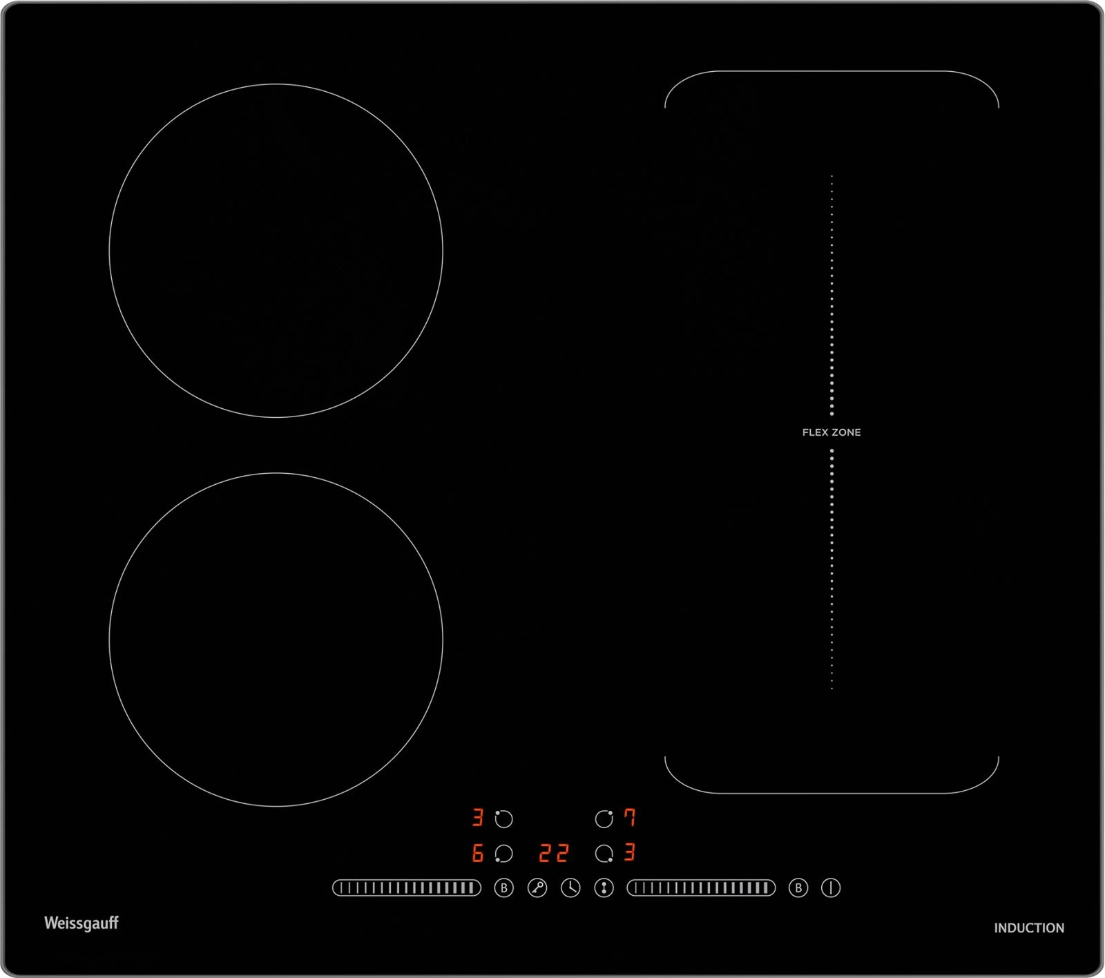Индукционная варочная поверхность Weissgauff HI 643 BY черный