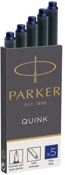 Картридж Parker Quink Z11 (CW1950384) синие чернила для ручек перьевых (5шт)