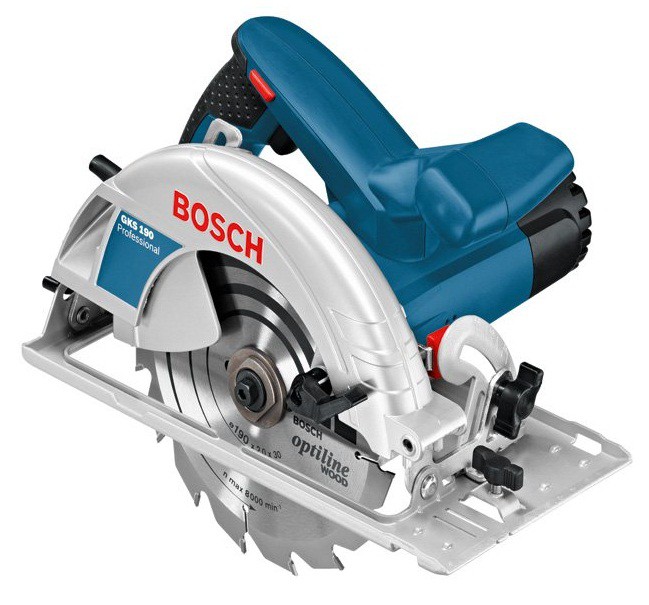 Циркулярная пила (дисковая) Bosch GKS 190 Professional 1400Вт (ручная) D диска.:190мм (0601623000)