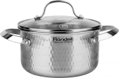 Кастрюля Rondell RainDrops RDS-1295 5.6л. d=24см (с крышкой) стальной