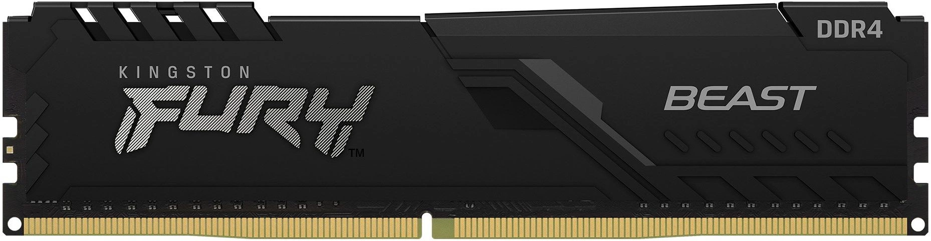 Память DDR4 8GB 3733MHz Kingston KF437C19BB/8 Fury Beast Black RTL Gaming PC4-29800 CL19 DIMM 288-pin 1.35В single rank с радиатором Ret