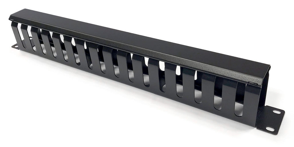 Кабельный органайзер горизонтальный Hyperline CM-1U-ML16-COV односторонний пальцы 1U шир.:19" глуб.:67мм