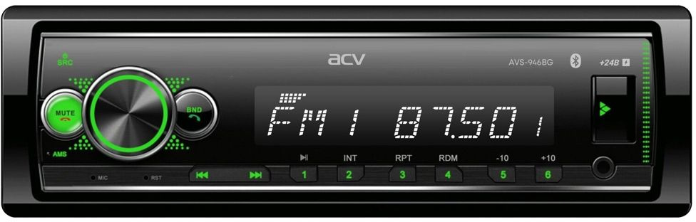 Автомагнитола ACV AVS-946BG 1DIN 4x45Вт (38523)
