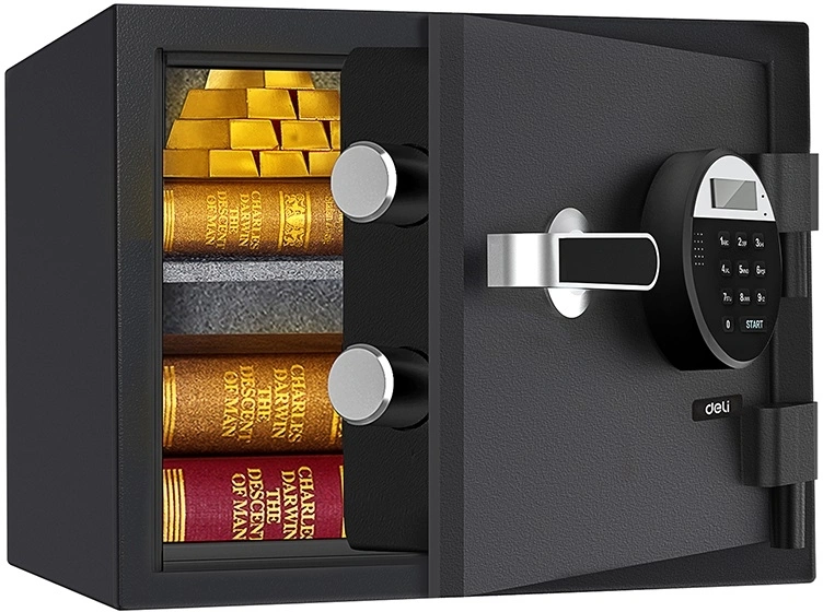Сейф мебельный Deli Obsidian ET580 огнестойкий встраиваемый 300x380x300мм электронный/ключевой