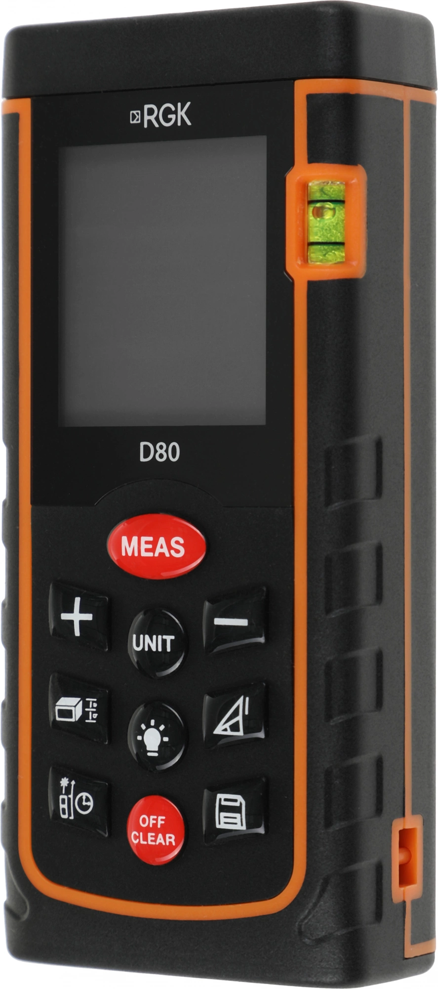 Лазерный дальномер RGK D80 2кл.лаз. 635нм цв.луч. красный (4610011871832)