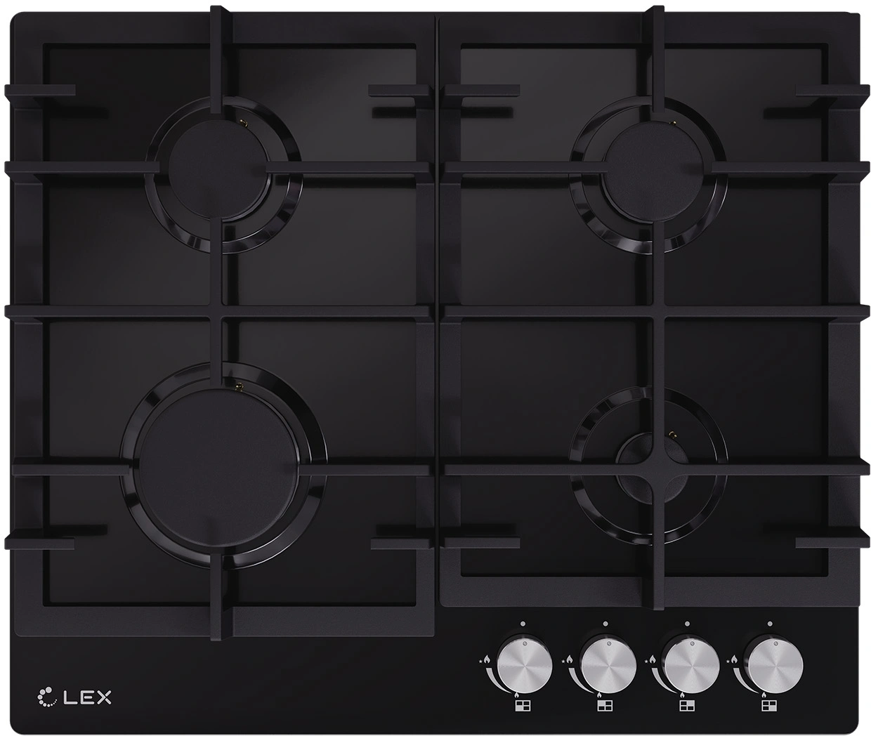 Газовая варочная поверхность Lex Hi-tech Gve 641 Bl Matt Edition черный