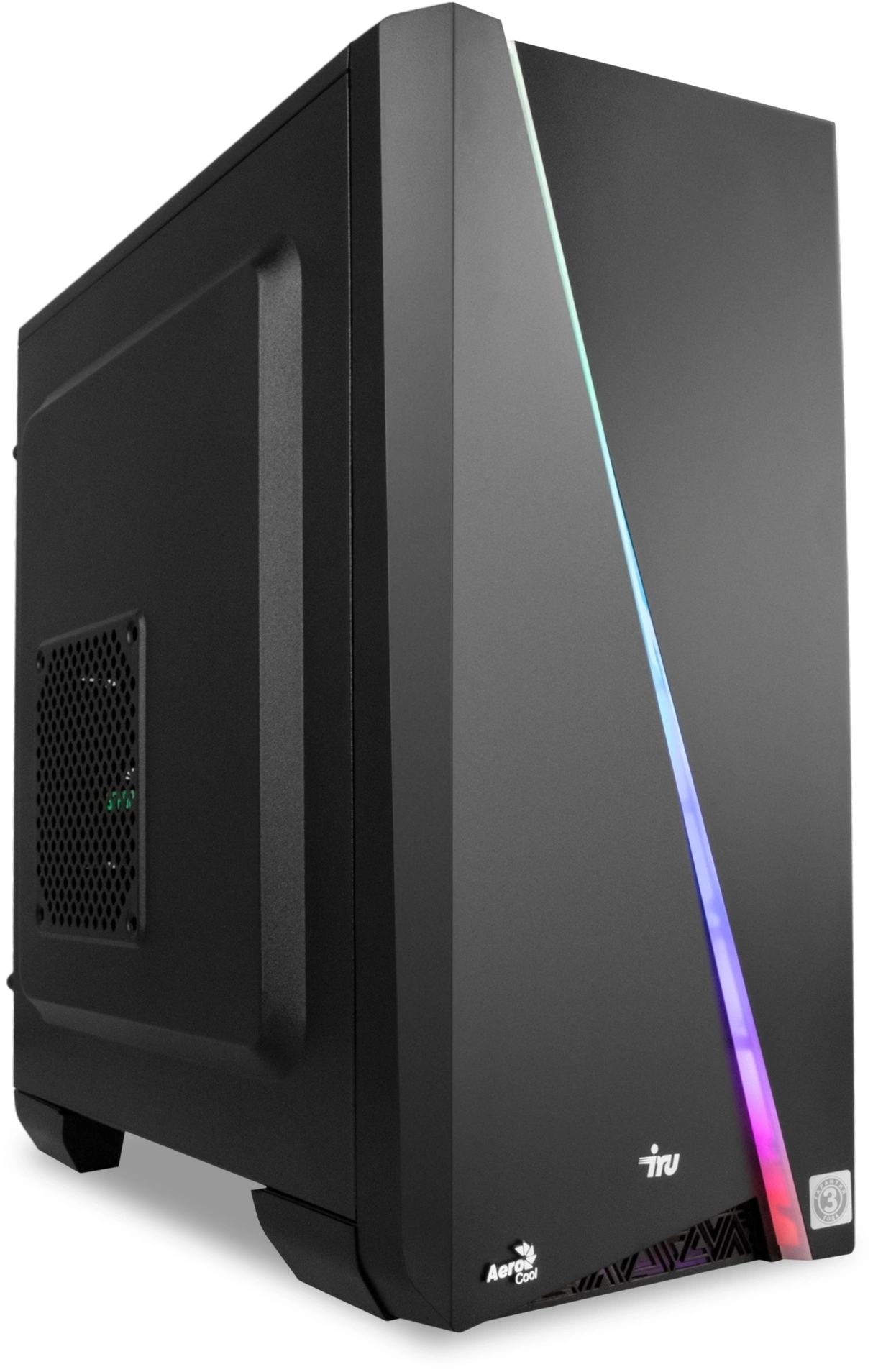 ПК IRU Tactio 320A5GE MT Ryzen 5 5600 (3.5) 32Gb SSD512Gb RTX3050 8Gb без ОС GbitEth 500W черный (RUS) (2116816)