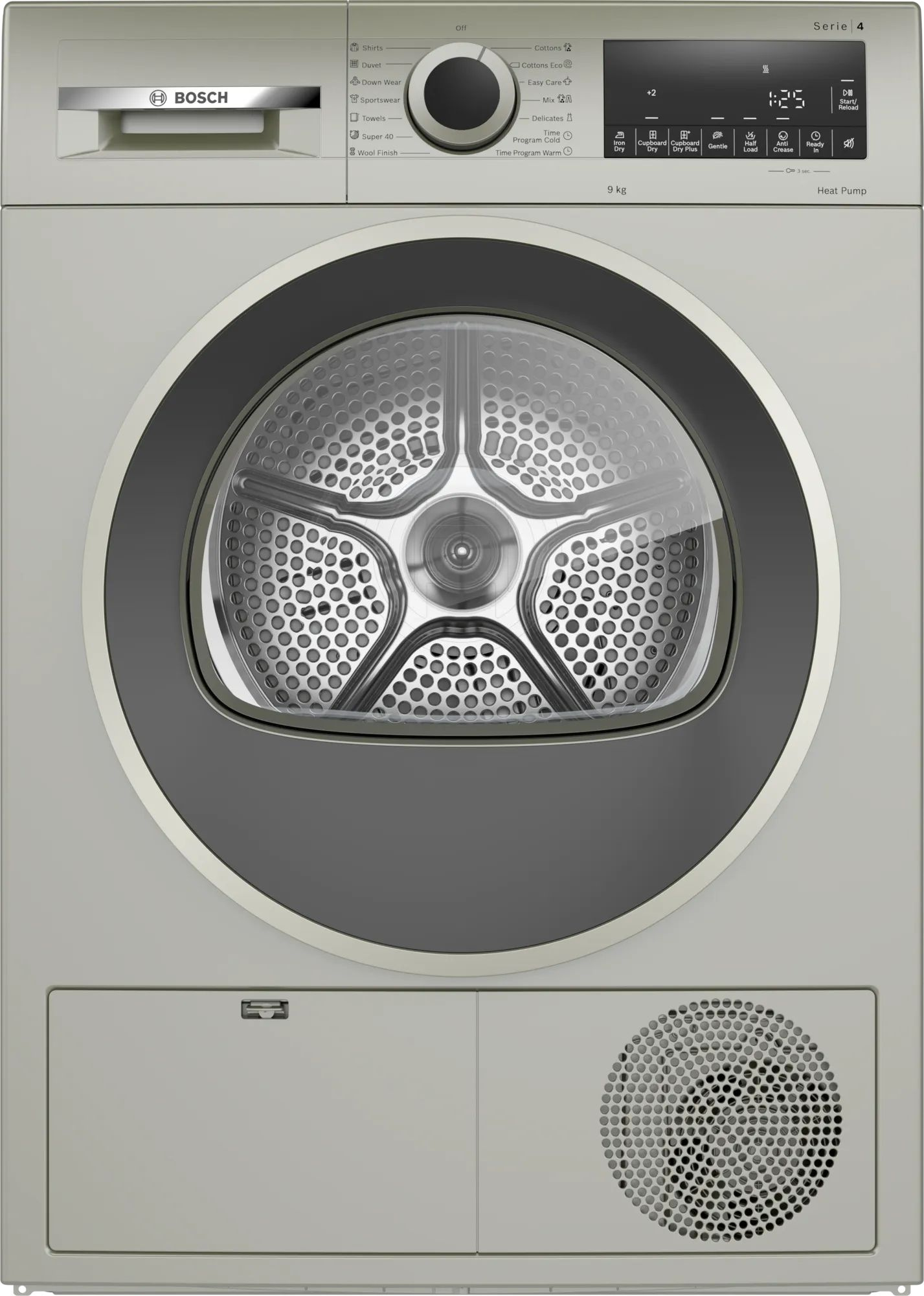 Сушильная машина Bosch Serie 4 WQG1420XME пан.англ. кл.энер.:A макс.загр.:9кг серебристый