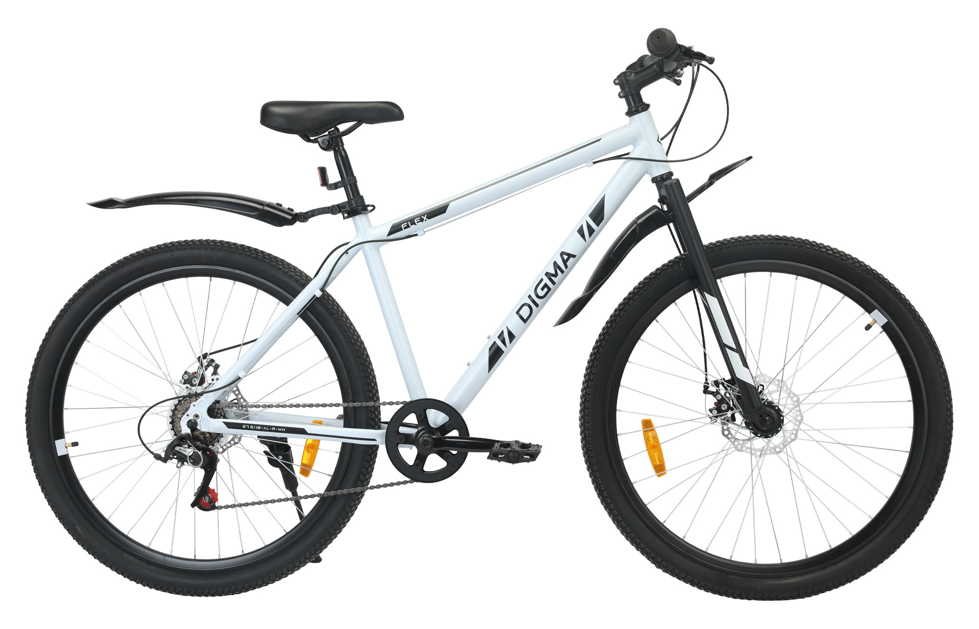 Велосипед Digma Flex горный рам.:20" кол.:27.5" белый 15кг (FLEX-27.5/20-AL-R-WH)