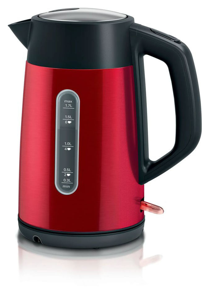 Чайник электрический Bosch TWK4P434 1.7л. красный корпус: металл/пластик
