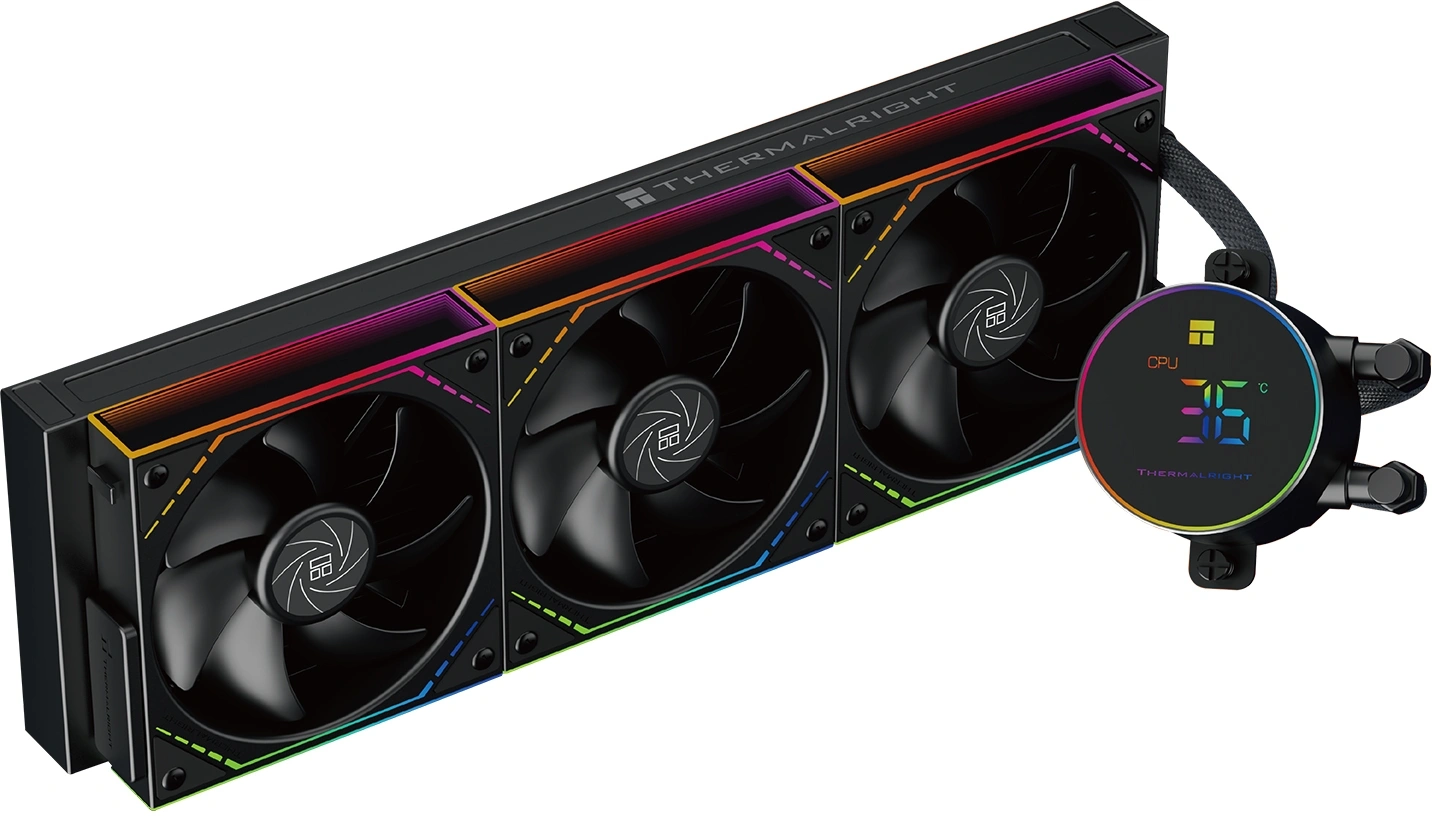 Система водяного охлаждения Thermalright Frozen Magic 360 Digital V2 ARGB Soc-AM5/AM4/1200/1700/1851 черный 4-pin 28.2dB Al LCD Ret (F-MAGIC-360-DIGITAL-BL-ARGB-V2)