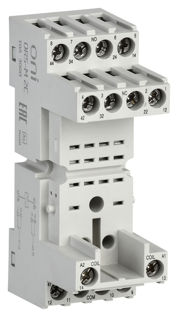 Розетка для реле IEK ORS-M-1-2 винт.соед. 300 (ORS-M-1-2-G)