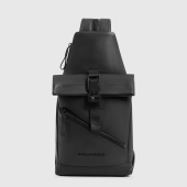 Рюкзак слинг Piquadro Harper CA6784AP/N черный кожа