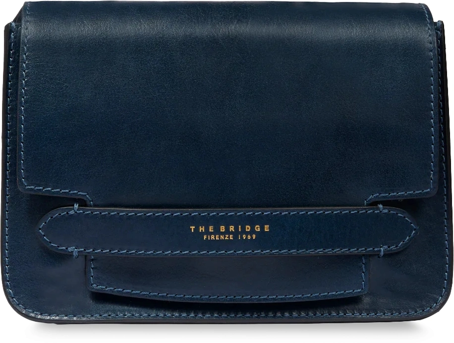 Сумка женская The Bridge Lucrezia 04193001/YH темно-синяя натур.кожа