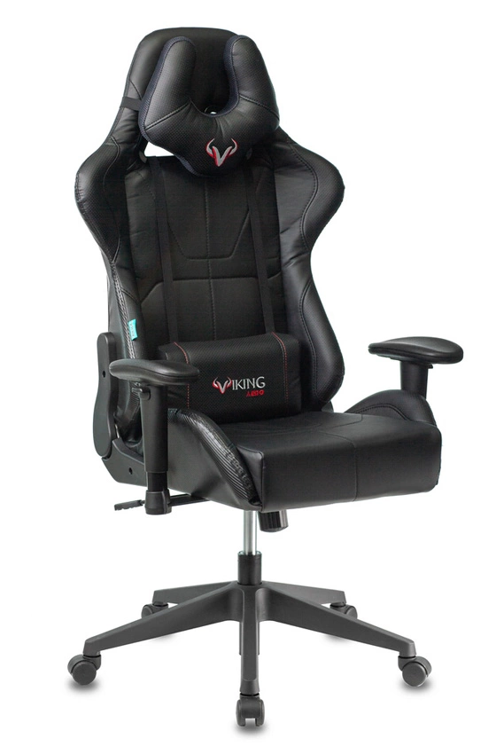 Кресло игровое Zombie VIKING 5 AERO Edition черный экокожа с подголов. крестов. пластик