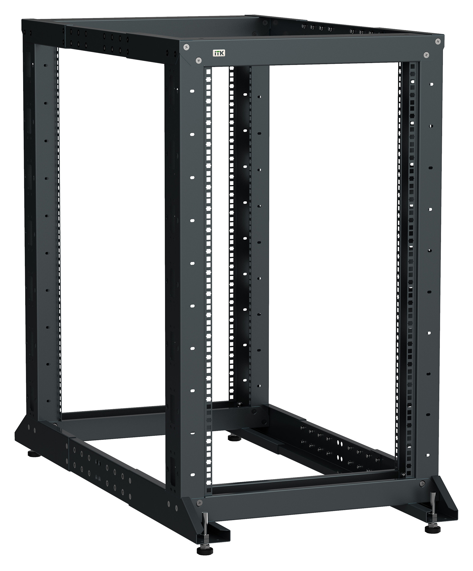 Стойка двухрамная ITK Linea F LF05-33U61-2GM 33U 600ммx1000мм 700кг черный