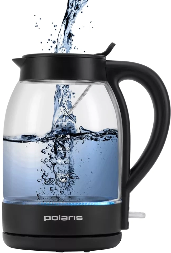 Чайник электрический Polaris PWK 1797CGL 1.8л. 2200Вт черный корпус: пластик/стекло