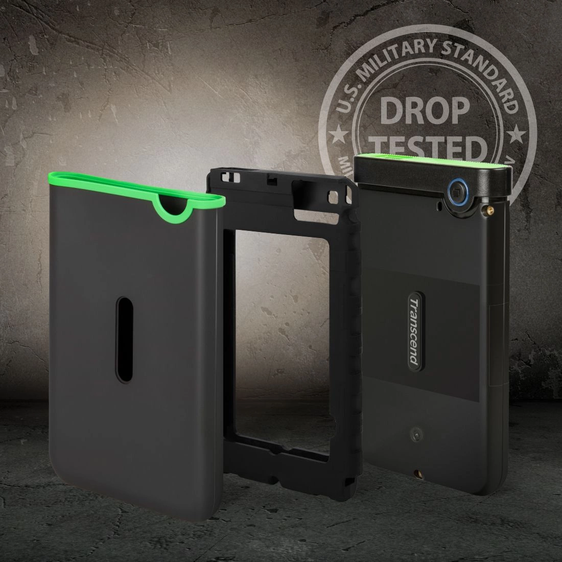 Жесткий диск Transcend USB3.0 1TB TS1TSJ25M3S StoreJet 25M3S (5400rpm) 2.5" серый